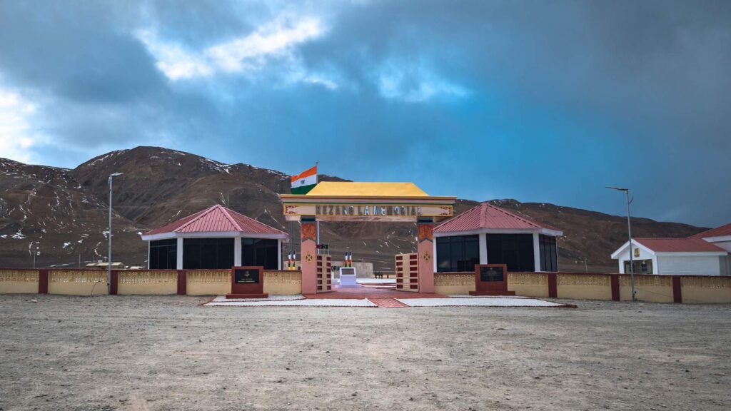 Rezang La War Memorial in Ladakh.
