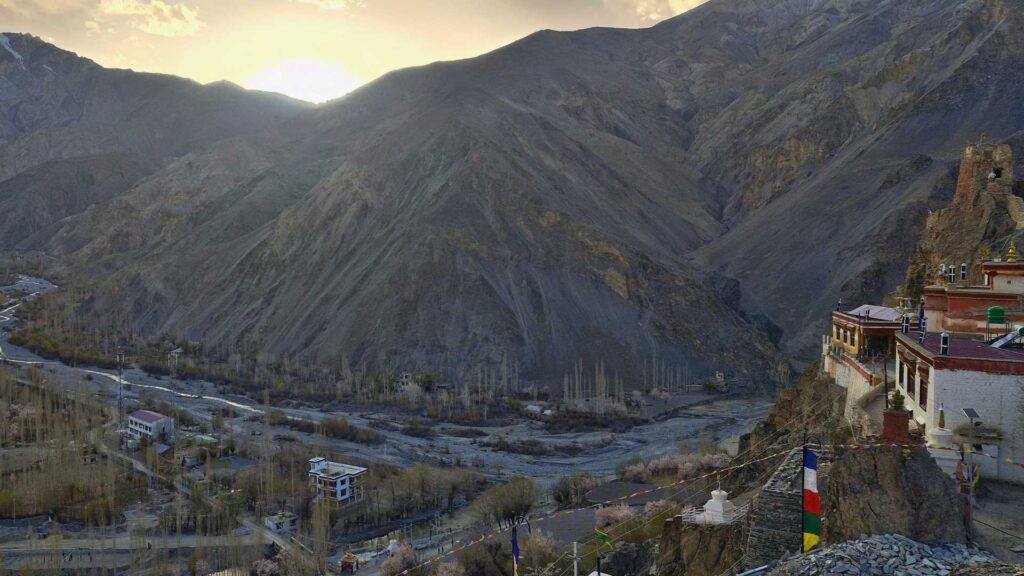 The dramatic mountain landscapes that inspire Ladakh's folklore.