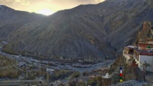 The dramatic mountain landscapes that inspire Ladakh's folklore.